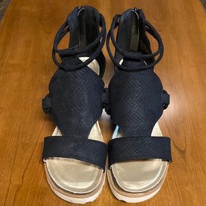 Maurices black/tan/gold sandals. Never worn.